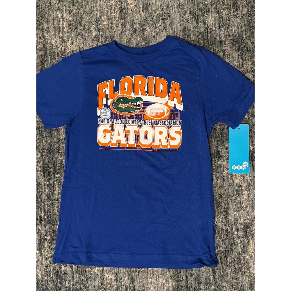 Florida Gators Kids T-Shirt Blue Gen2 Team Athletics NCAA Size S 6/7 New